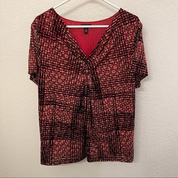Daña Buchman Short Sleeve V-Neck Top Size 1X - Picture 1 of 4